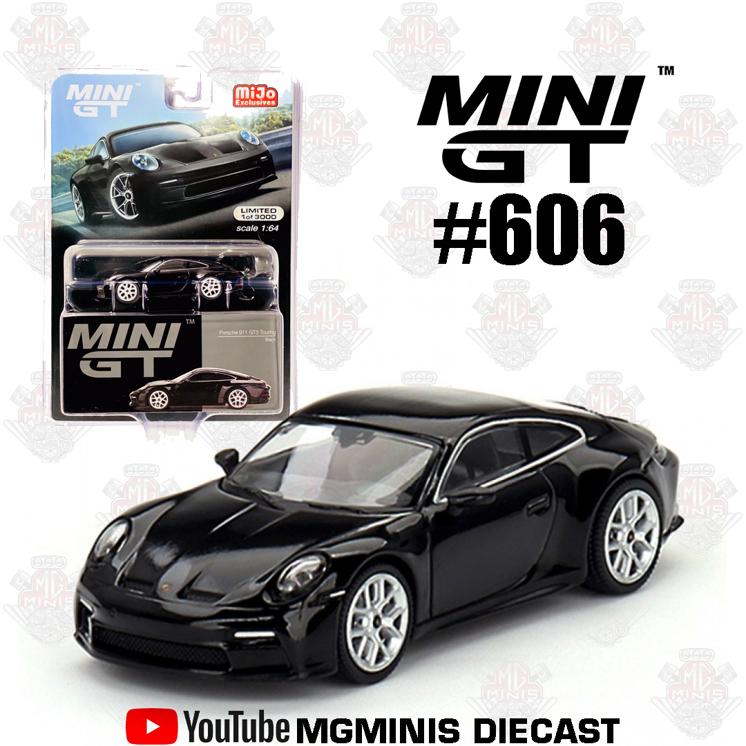 Mini GT 1:64 Porsche 911 (992) GT3 Touring Black #606 – MgMinis