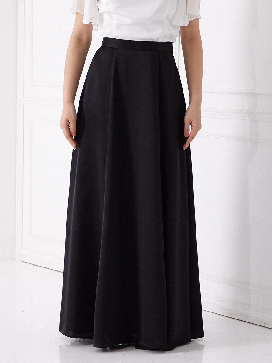 Aラインサテンスカート(9号 ブラック): AIMER | エメ ｜ミマツ