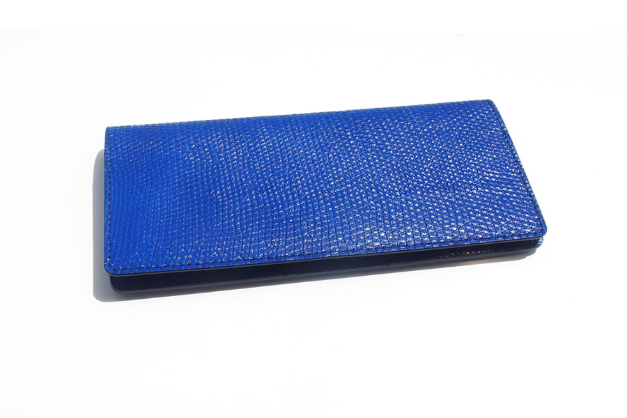 ジャンルソー｜JEAN ROUSSEAU｜リザード長財布｜ブルー - 鳩目堂 本店