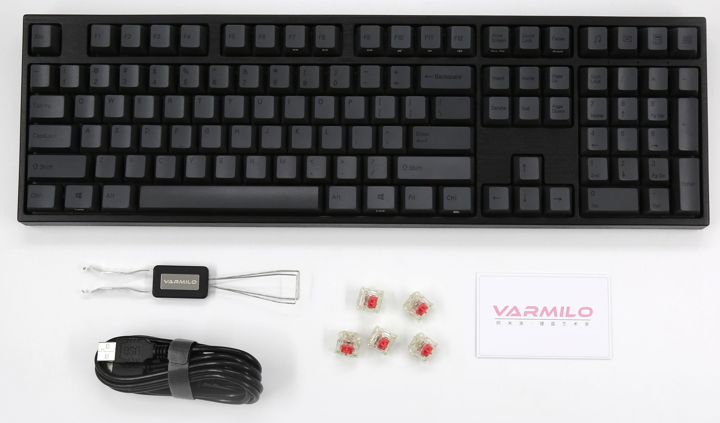 Varmilo VPE108 Charcoal Hotswap Triple Mode Bluetooth + Wireless 2.4GH