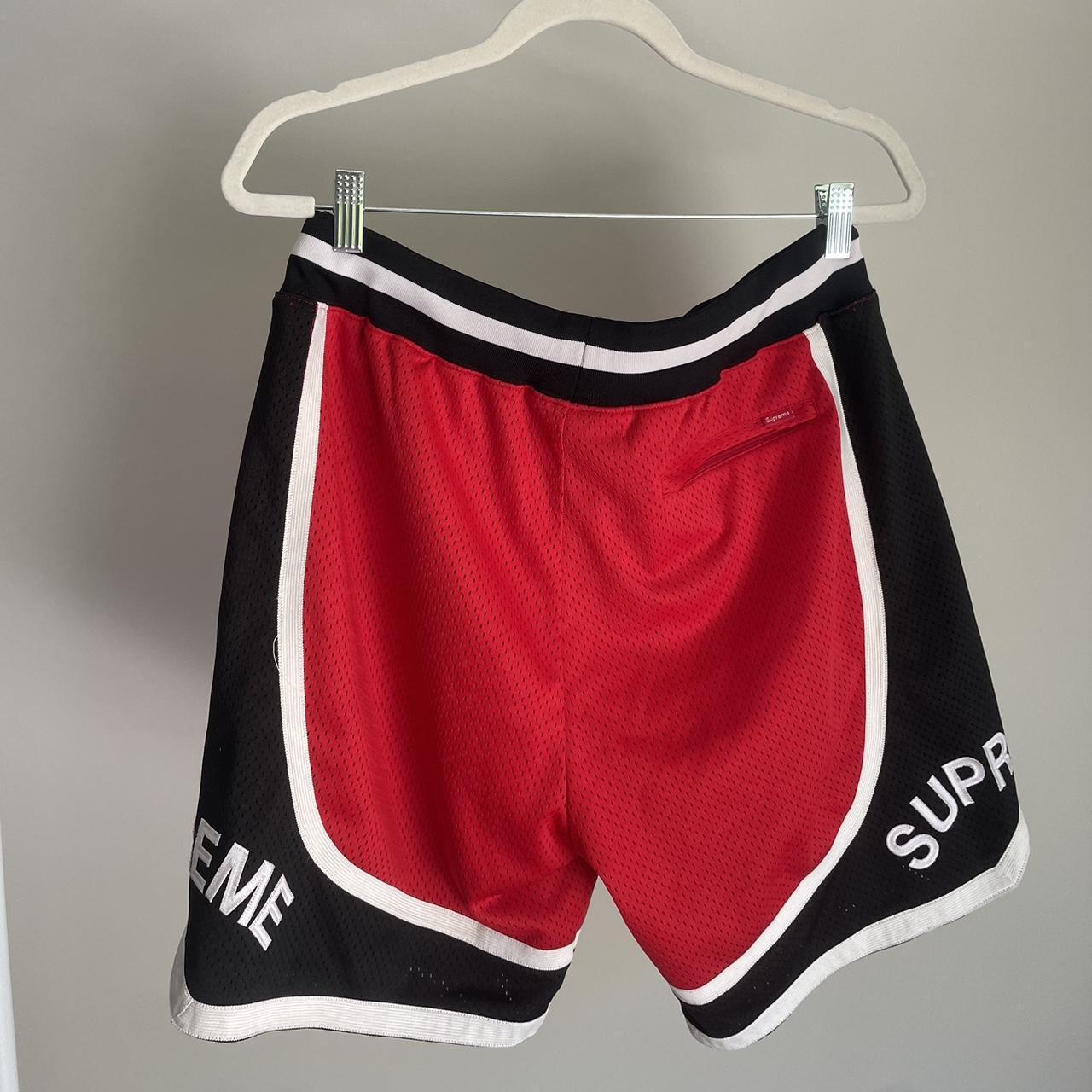 supreme curve red basketball shorts | Depop