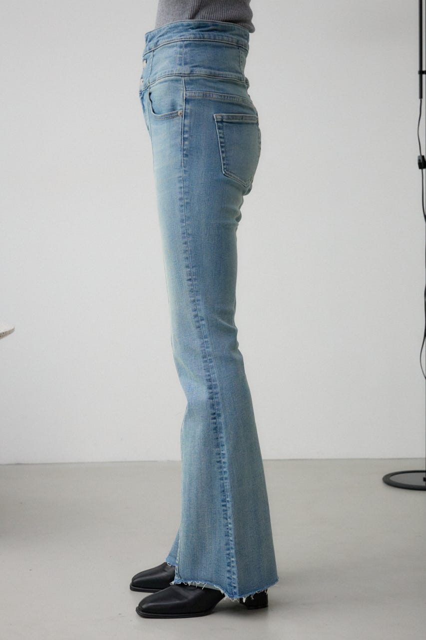 AZUL BY MOUSSY | AZUL DENIM ハイウエストボタンフレアデニム (フレア