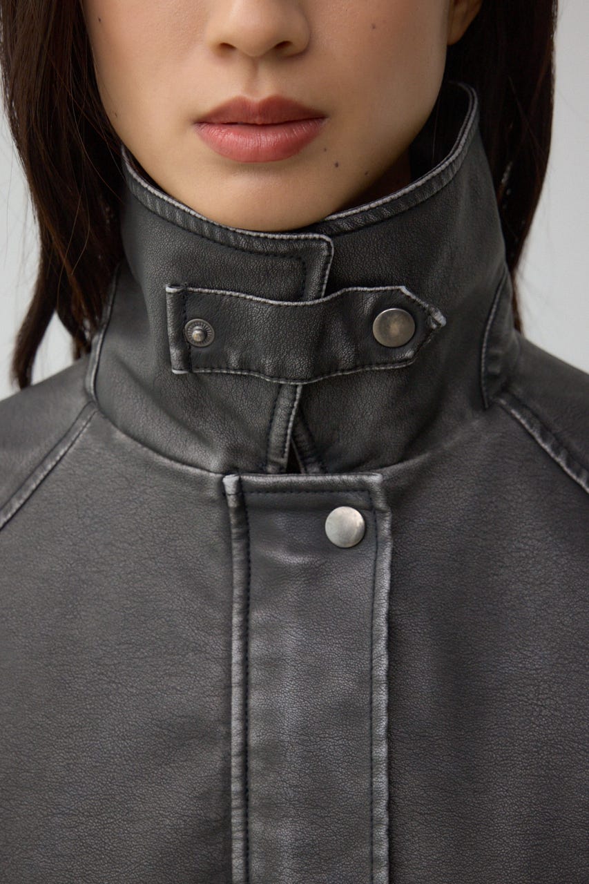 AZUL BY MOUSSY | ビンテージフェイクレザーシングルブルゾン