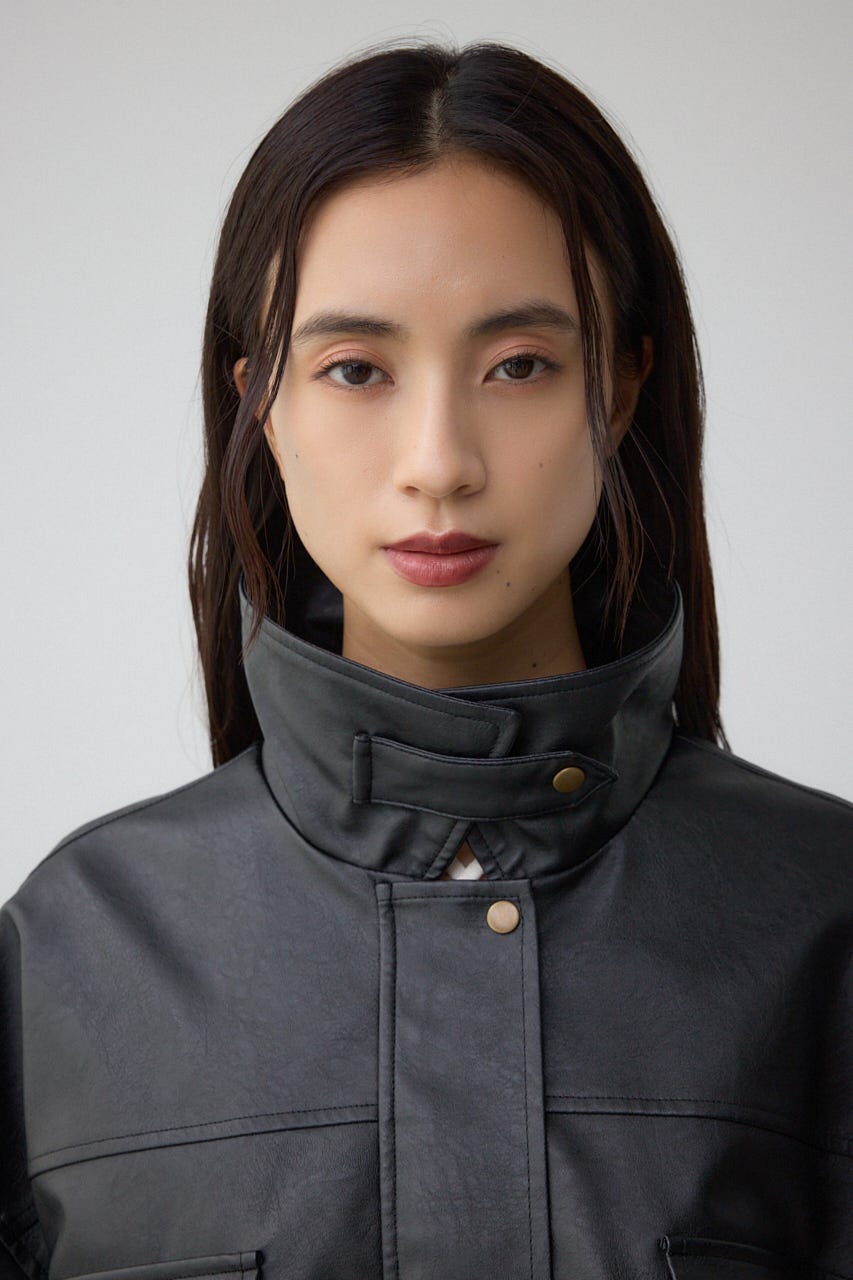 AZUL BY MOUSSY | フェイクレザーショートブルゾン (ブルゾン ) |SHEL