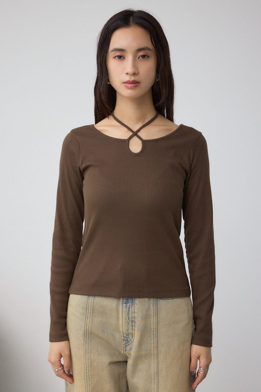 AZUL BY MOUSSY | チョーカータイトトップス (Tシャツ・カットソー