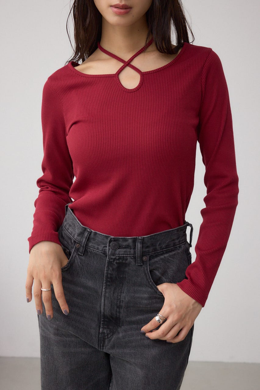 AZUL BY MOUSSY | チョーカータイトトップス (Tシャツ・カットソー
