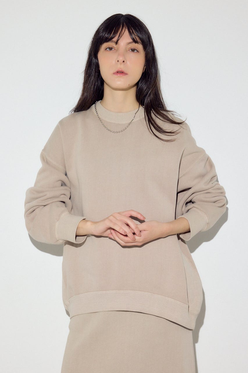 AZUL BY MOUSSY | ピグメント起毛裏毛クルーネックトップス