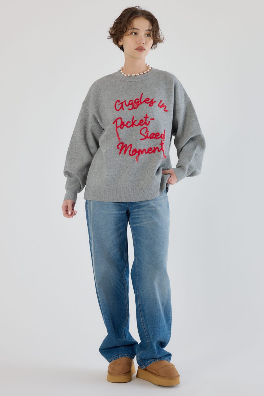 RODEO CROWNS WIDE BOWL | Frayed Lettering ニットトップス (ニット