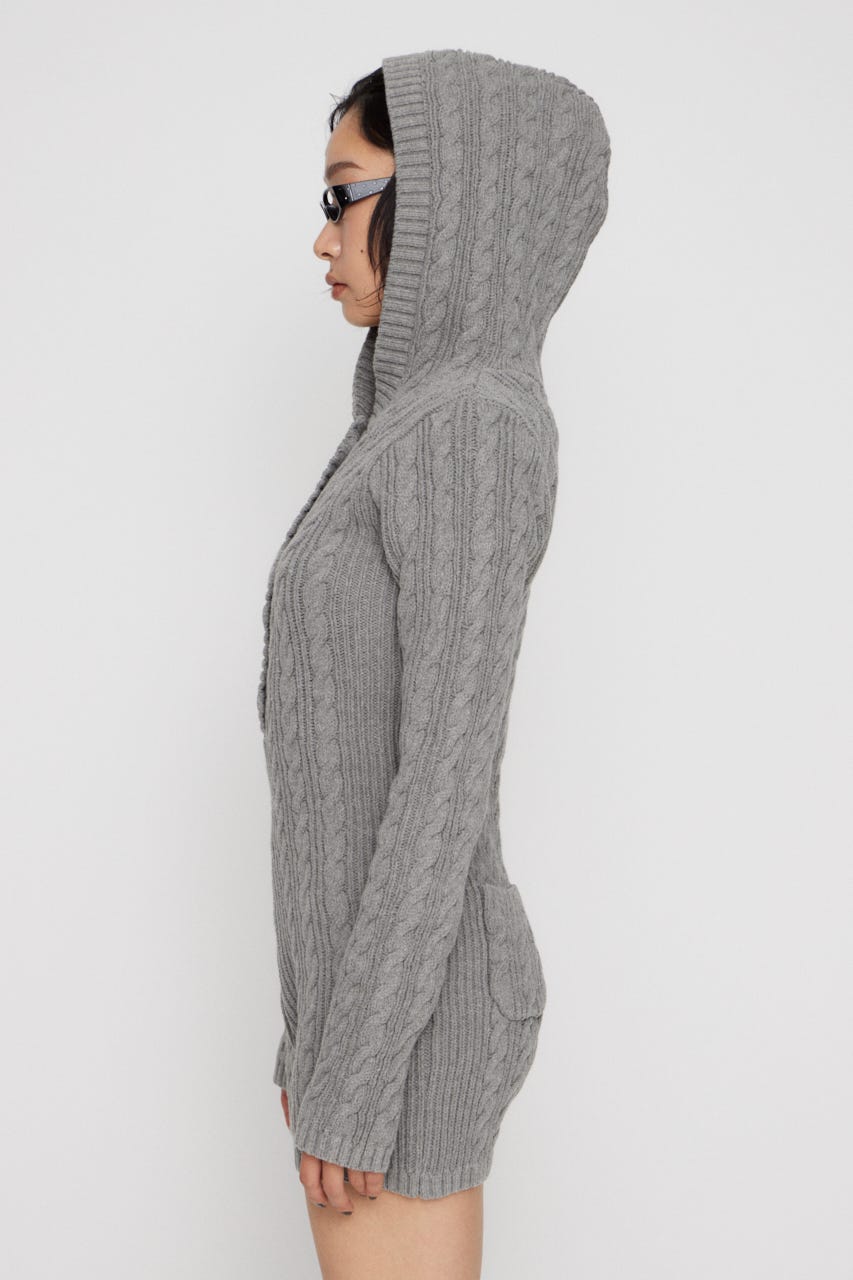LAGUA GEM | HOODIE CABLE ロンパース (ワンピース(ミニ・ミディアム