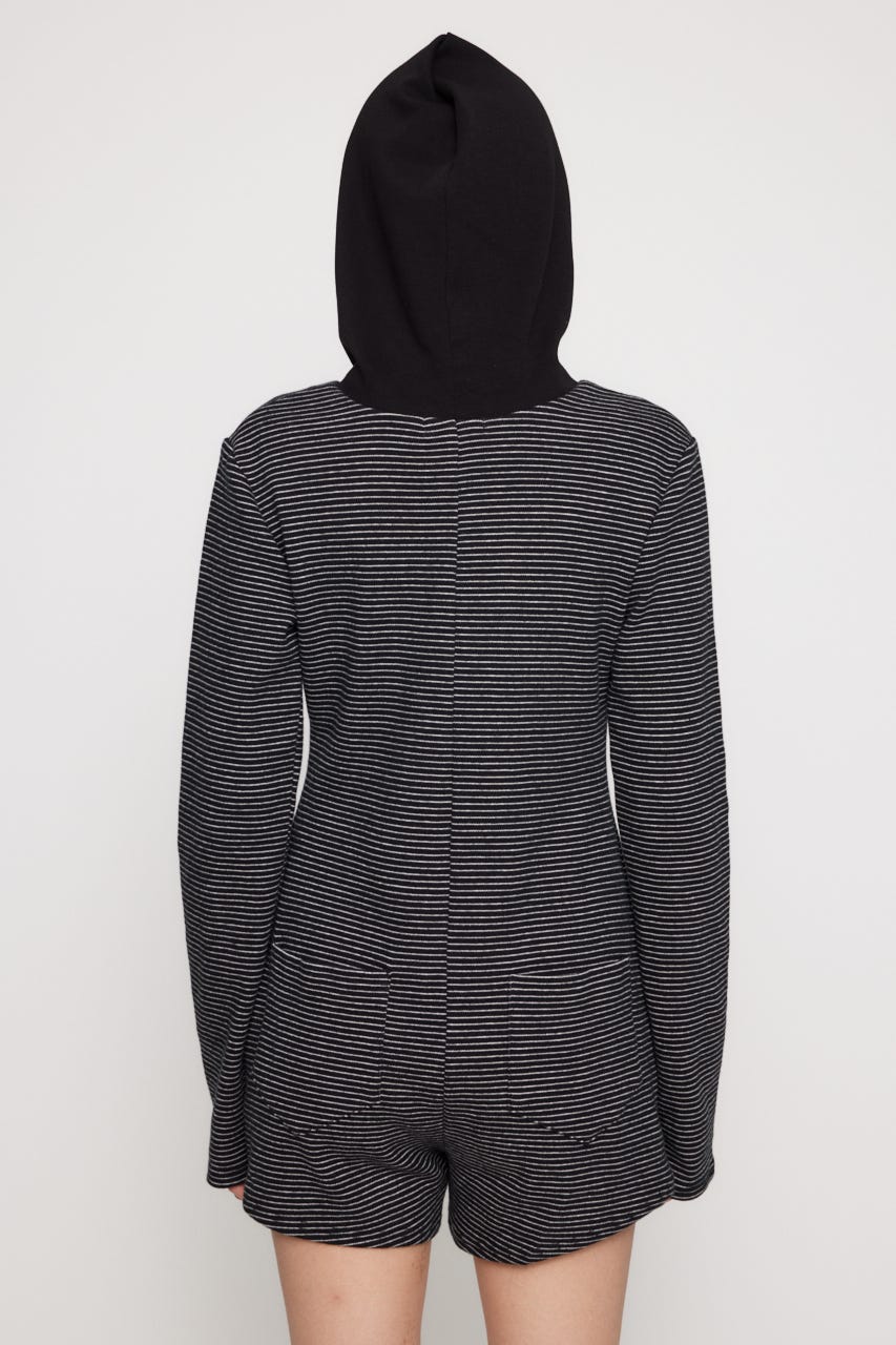 LAGUA GEM | BORDER HOODIE ロンパース (ワンピース(ミニ・ミディアム