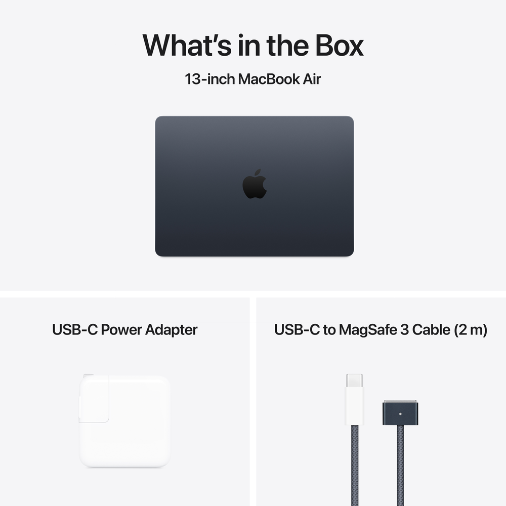 MacBook Air 13-inch: M4, 16GB, 256GB - Midnight | Mac-Ave