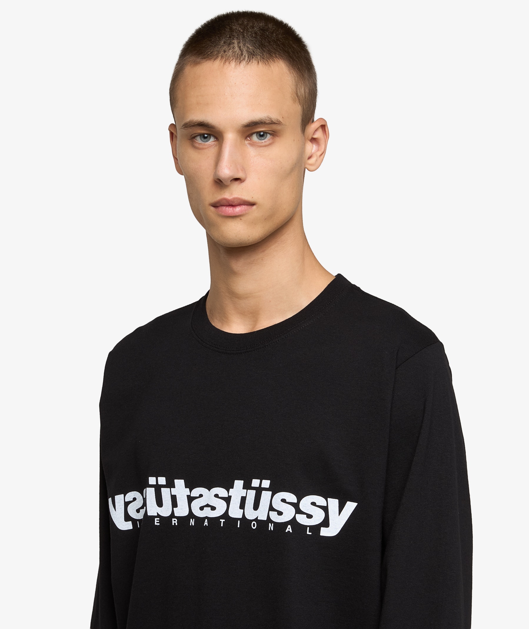Stüssy Mirror Long Sleeve T-Shirt | 1995127-BLAC | SVD USA