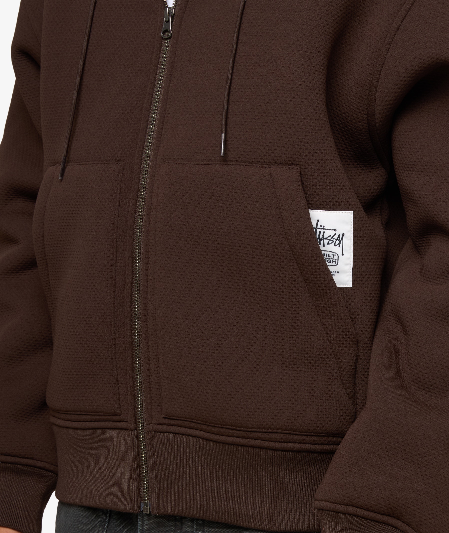 Stüssy Bonded Sherpa Hoodie | Dark Brown | SVD USA