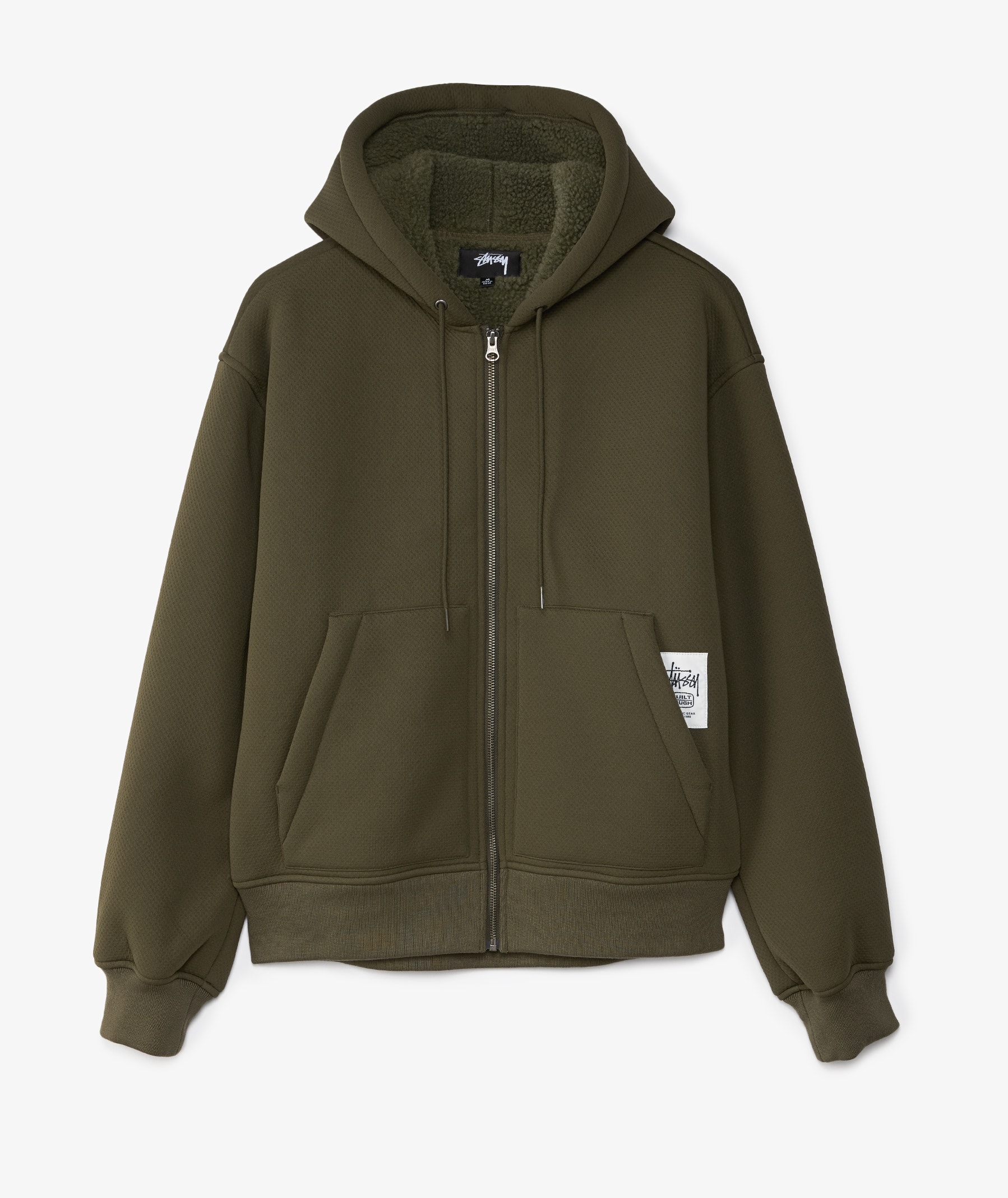 Stüssy Bonded Sherpa Hoodie | Khaki | SVD USA