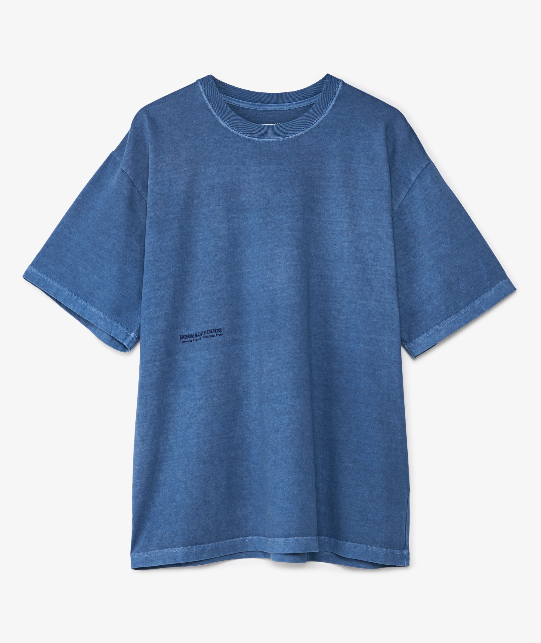 Neighborhood Garment Dyed Long Sleeve Shirt | Navy Blue | SVD USA
