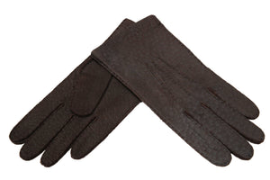 メンズ手袋◇ペッカリー◇ダークブラウン/MORO《ノーライニング》 – Merola