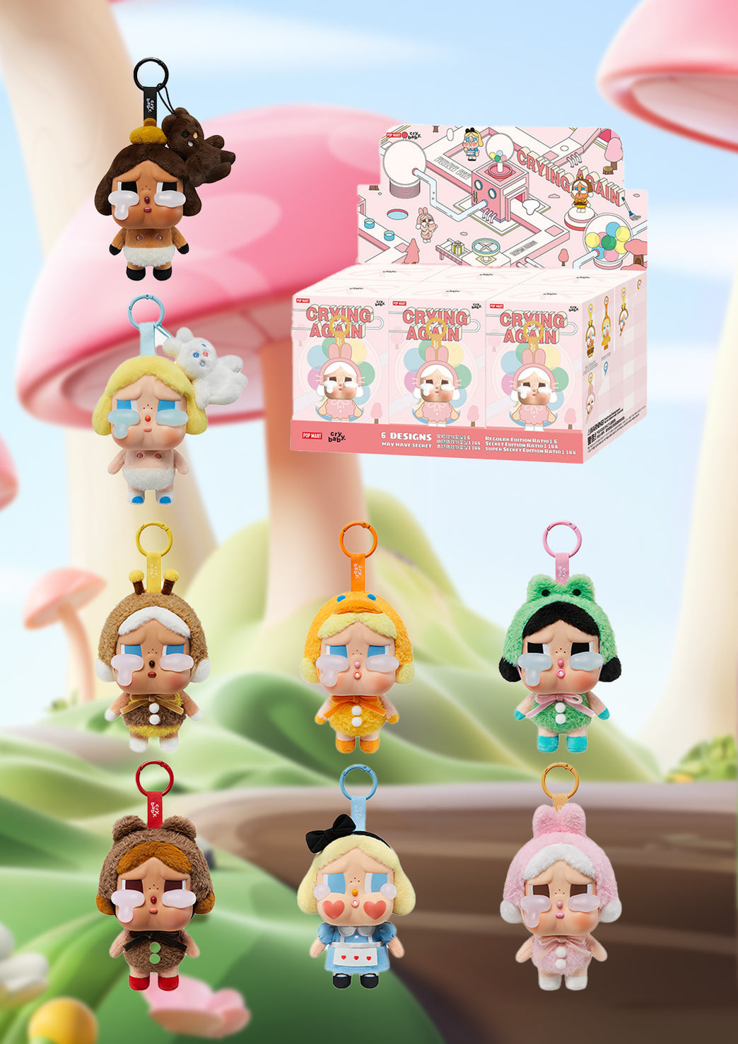 CRYBABY Crying Again Series-Vinyl Face Plush Blind Box by POP MART