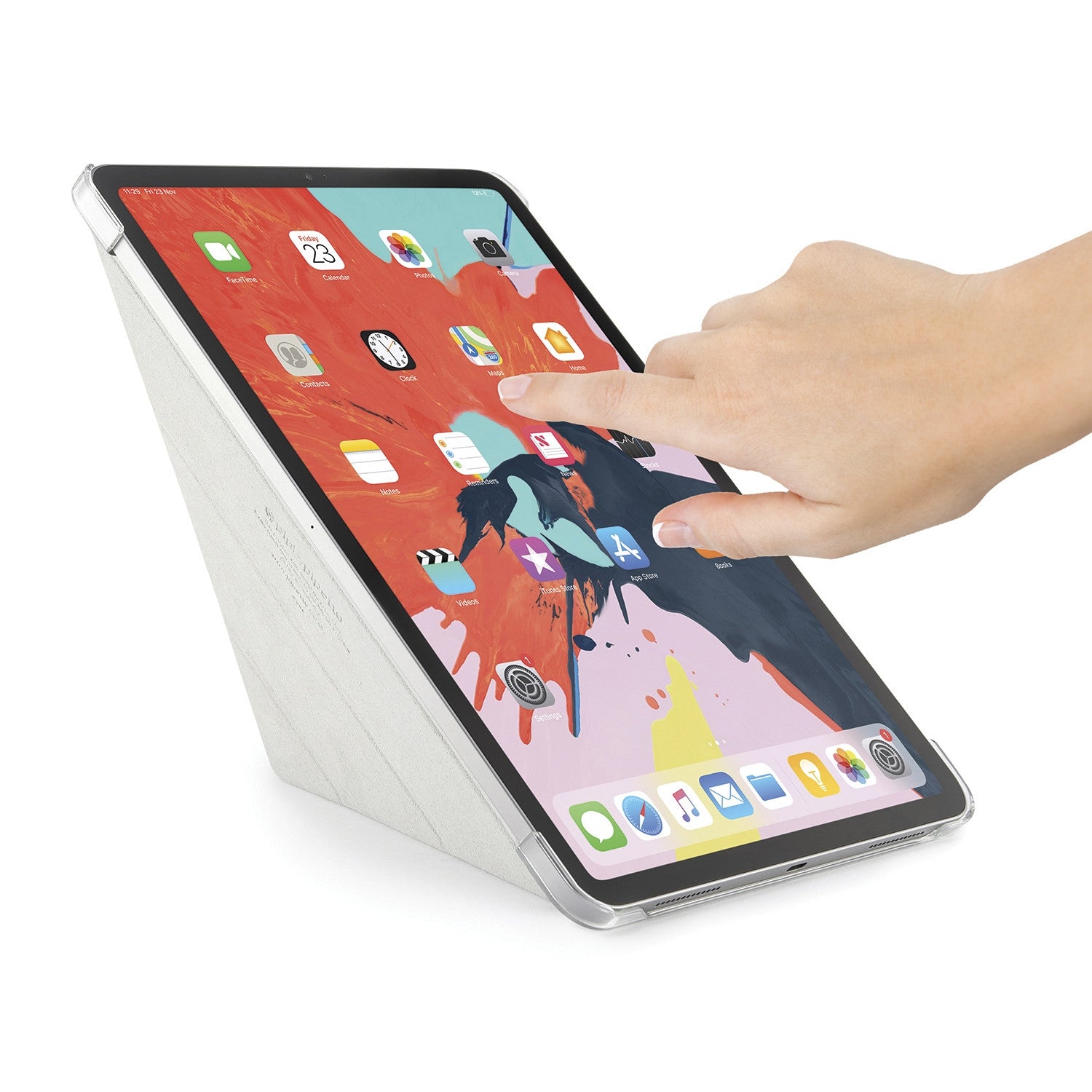 iPad Pro 11インチ [第1世代] オリガミケース シルバー/クリア
