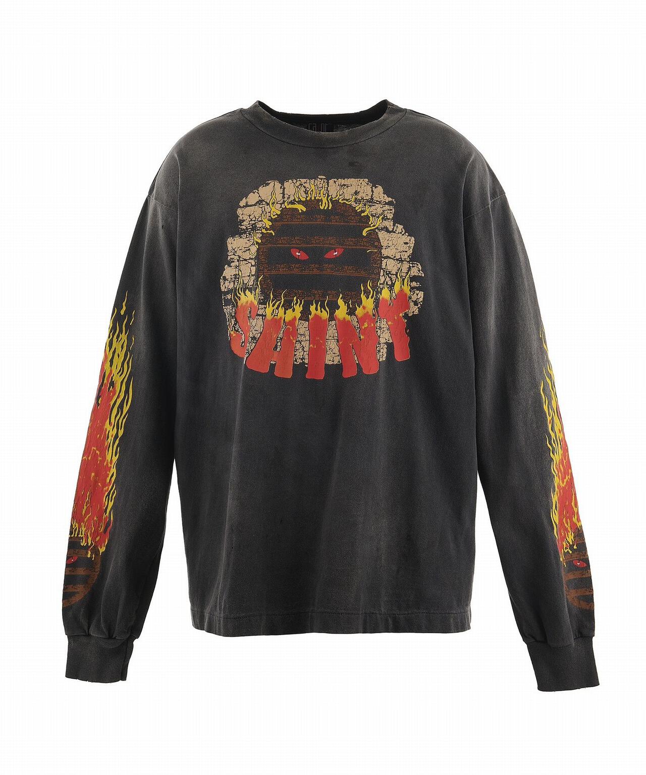 SAINT MICHAEL/セントマイケル/LS TEE/LIVE IN HELL/BLACK | ROYAL