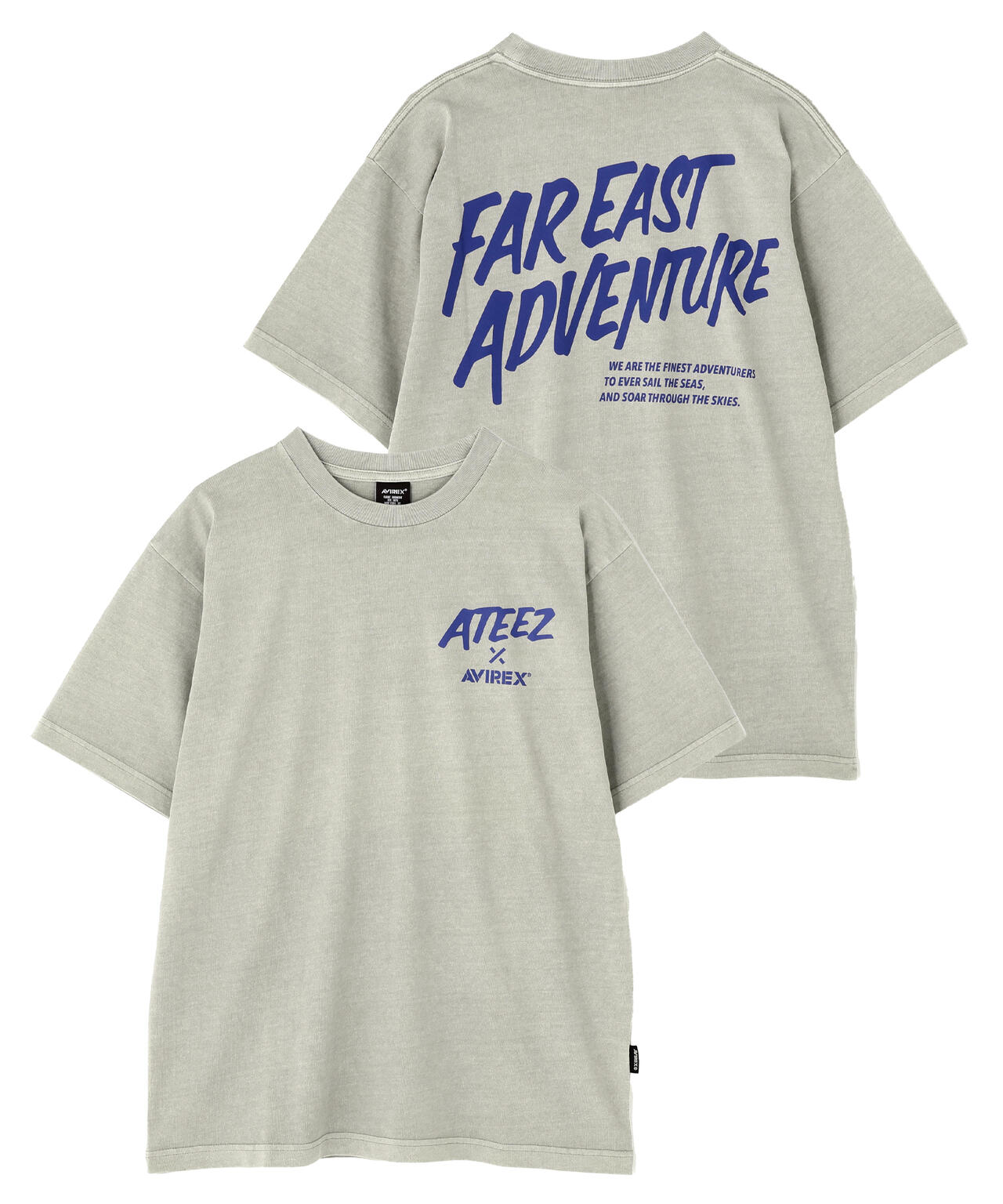 AVIREX × ATEEZ / FADE WASH PRINT T-SHIRT ”ADVENTURE” | AVIREX