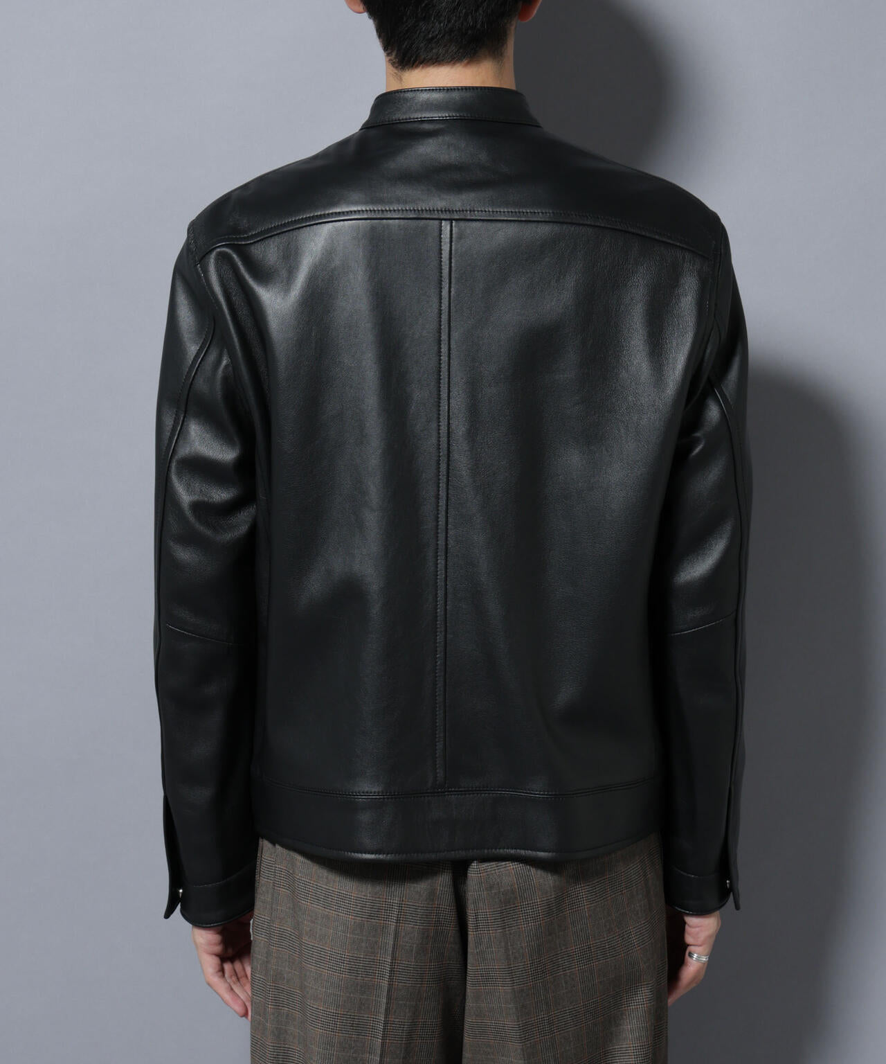 ラムナッパレザーバンドカラーライダースジャケット | NANO universe