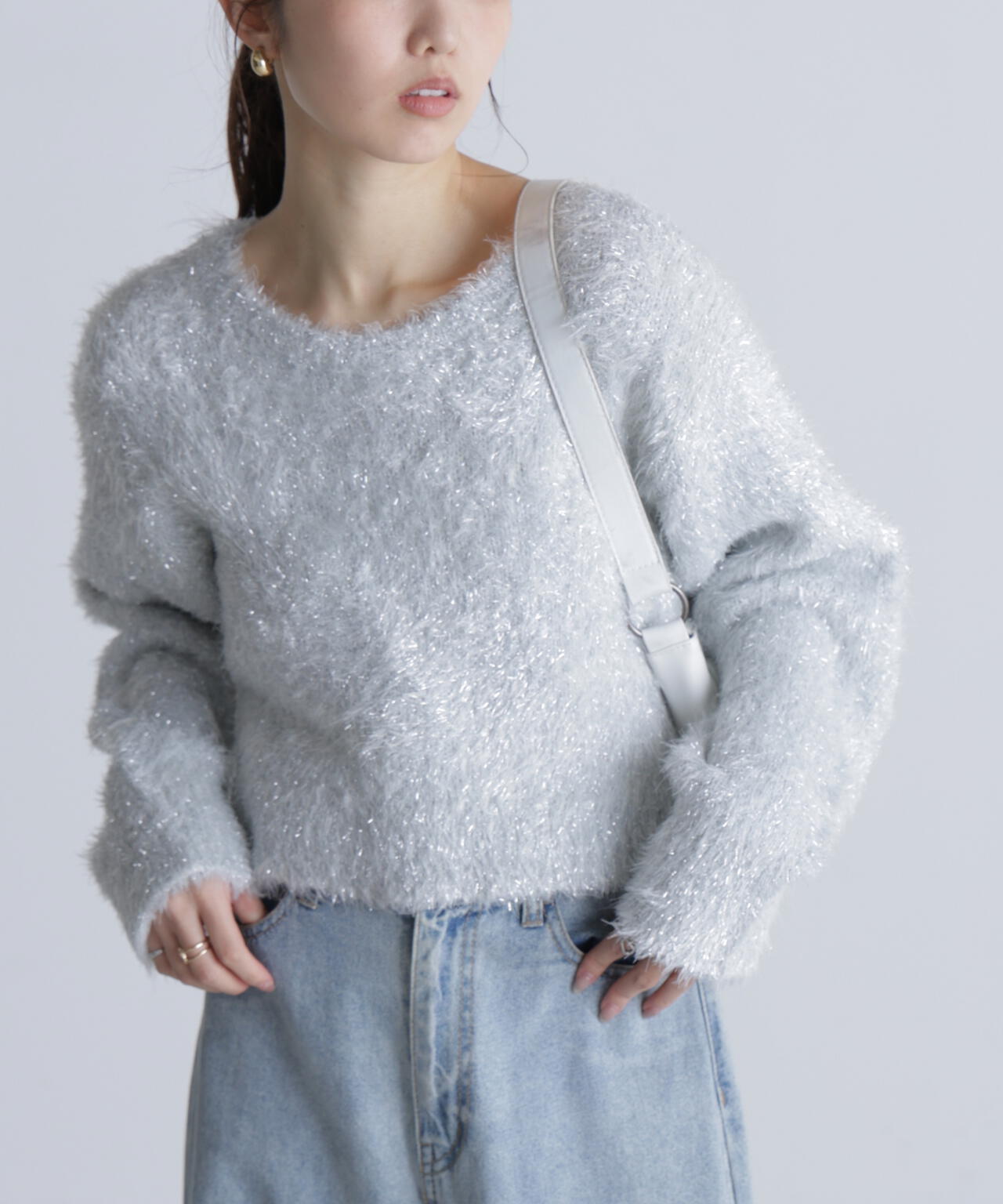 ラメフェザープルオーバーニット | FREE'S MART（フリーズマート