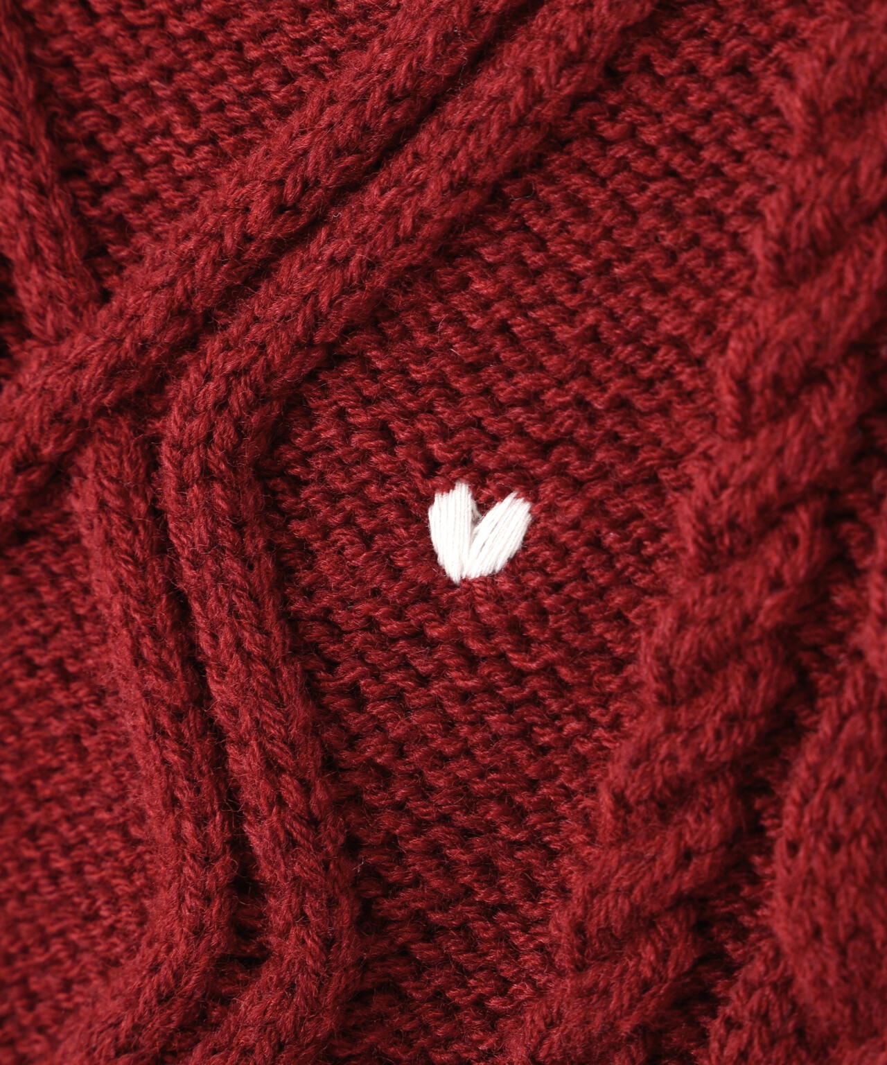 ハート刺繍ケーブルニット | FREE'S MART（フリーズマート） ｜【公式