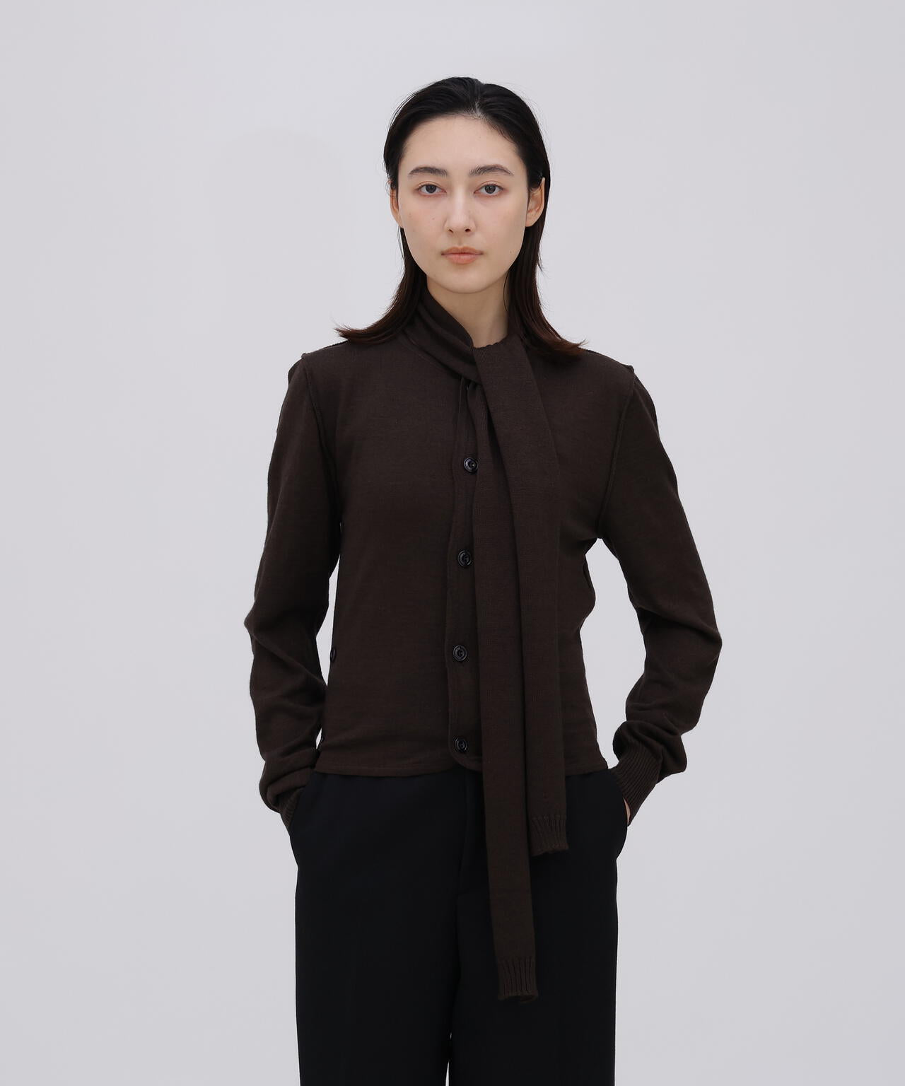 LEMAIRE / TWISTED CARDIGAN WITH SCARF | THE LIBRARY（ザ ライブ