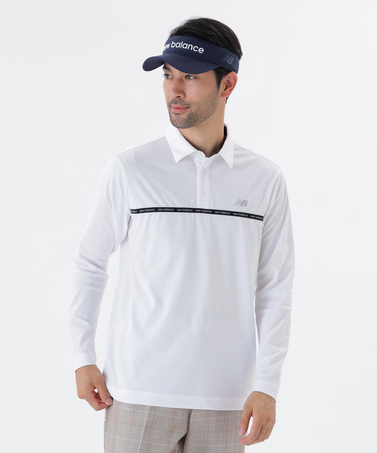 保形性 ストレッチ 長袖 カラーシャツ (MENS) | new balance golf