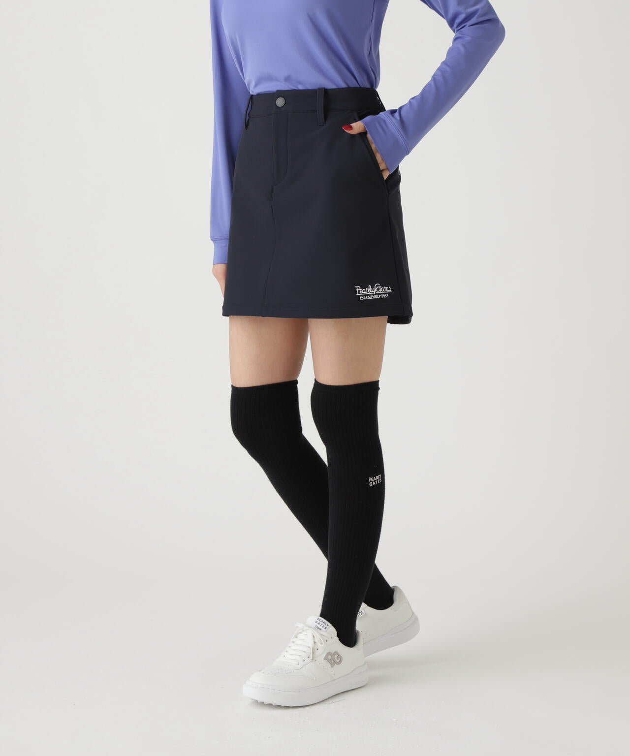 4WAYストレッチ×BACKフリーススカート | PEARLY GATES（パーリーゲイツ