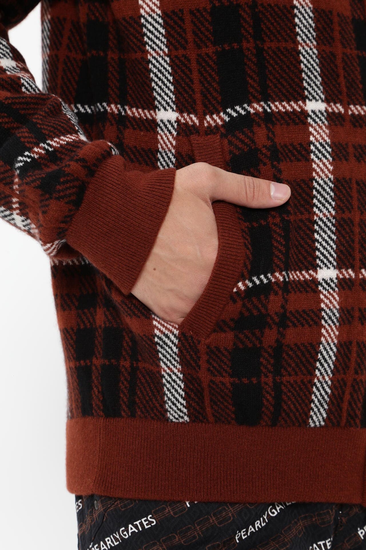 カシミヤ天竺 フルジップニットジャケット ＜CHECKシリーズ＞ | PEARLY