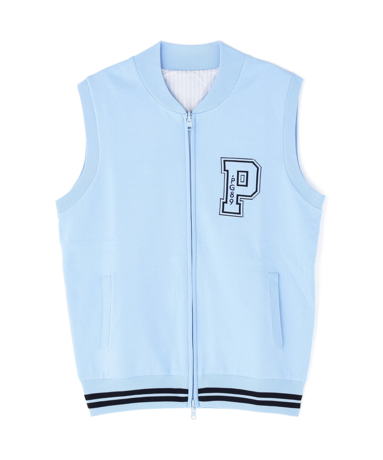 ジャガードリバーシブル フルジップニットベスト | PEARLY GATES
