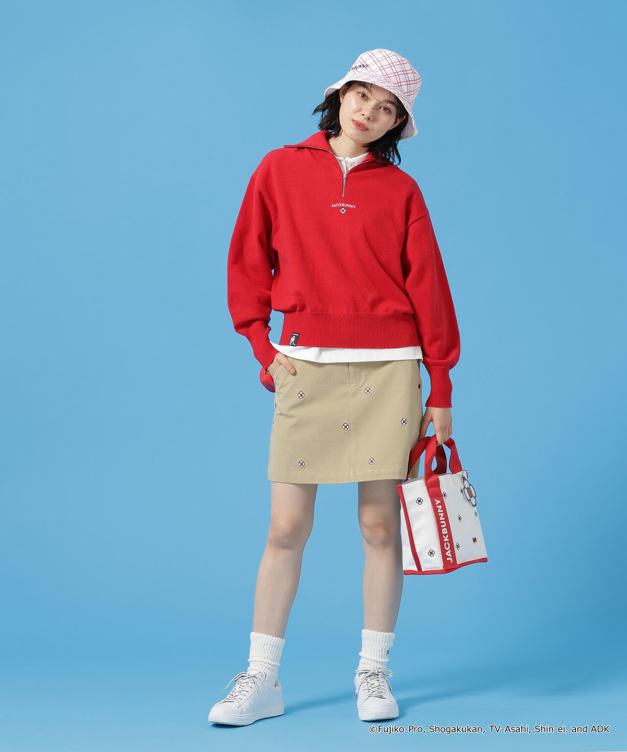 ドラえもん】ダブルジャガードハーフジップニットプルオーバー | Jack