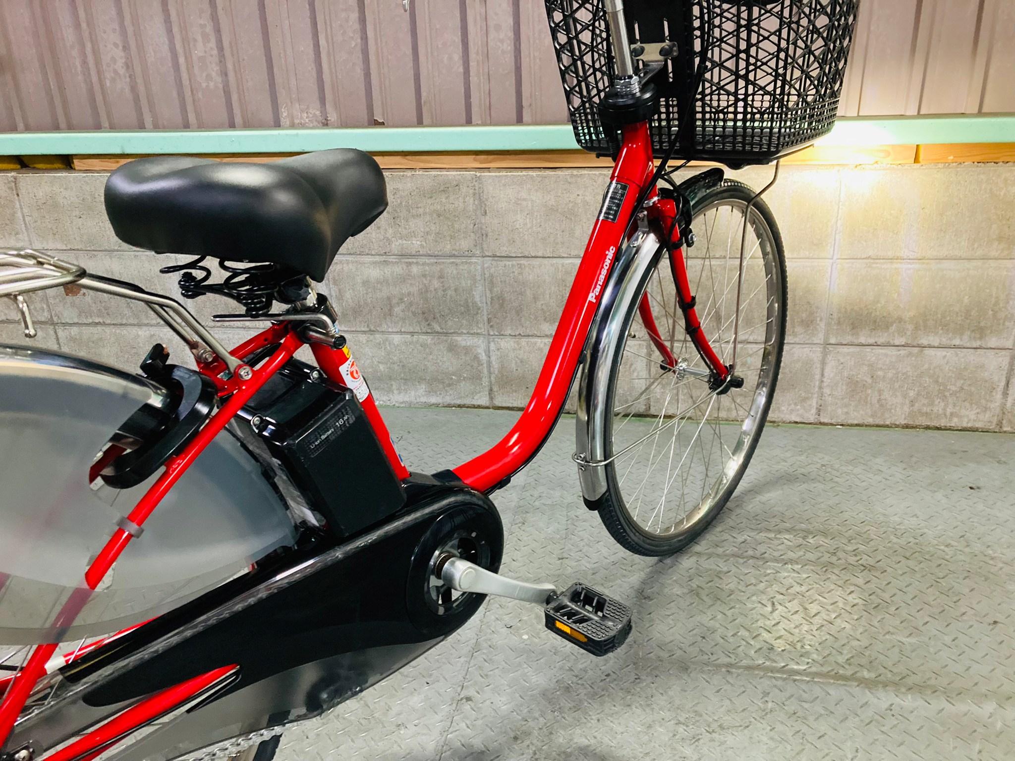 電動自転車 No.6671 パナソニック ビビ DX 26インチ 赤 電動自転車 No