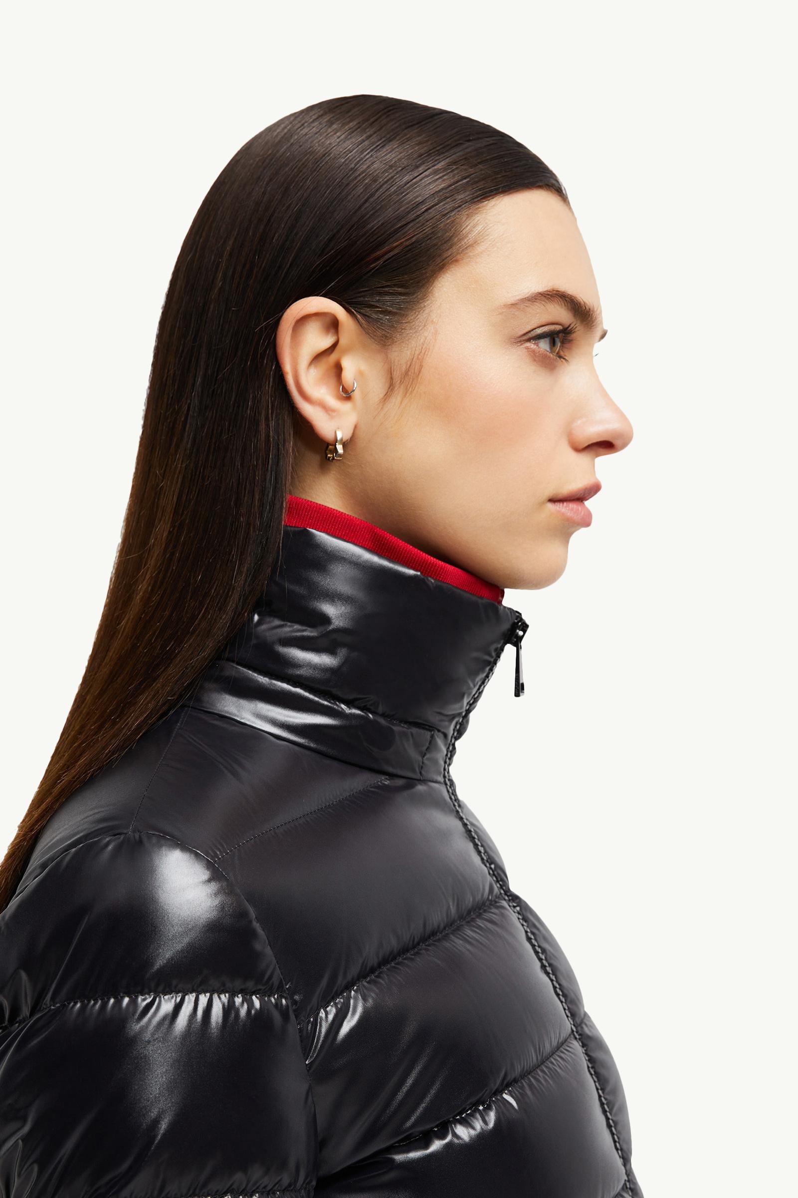 Black Moka Long Down Jacket - Long Down Jackets for Women | Moncler US
