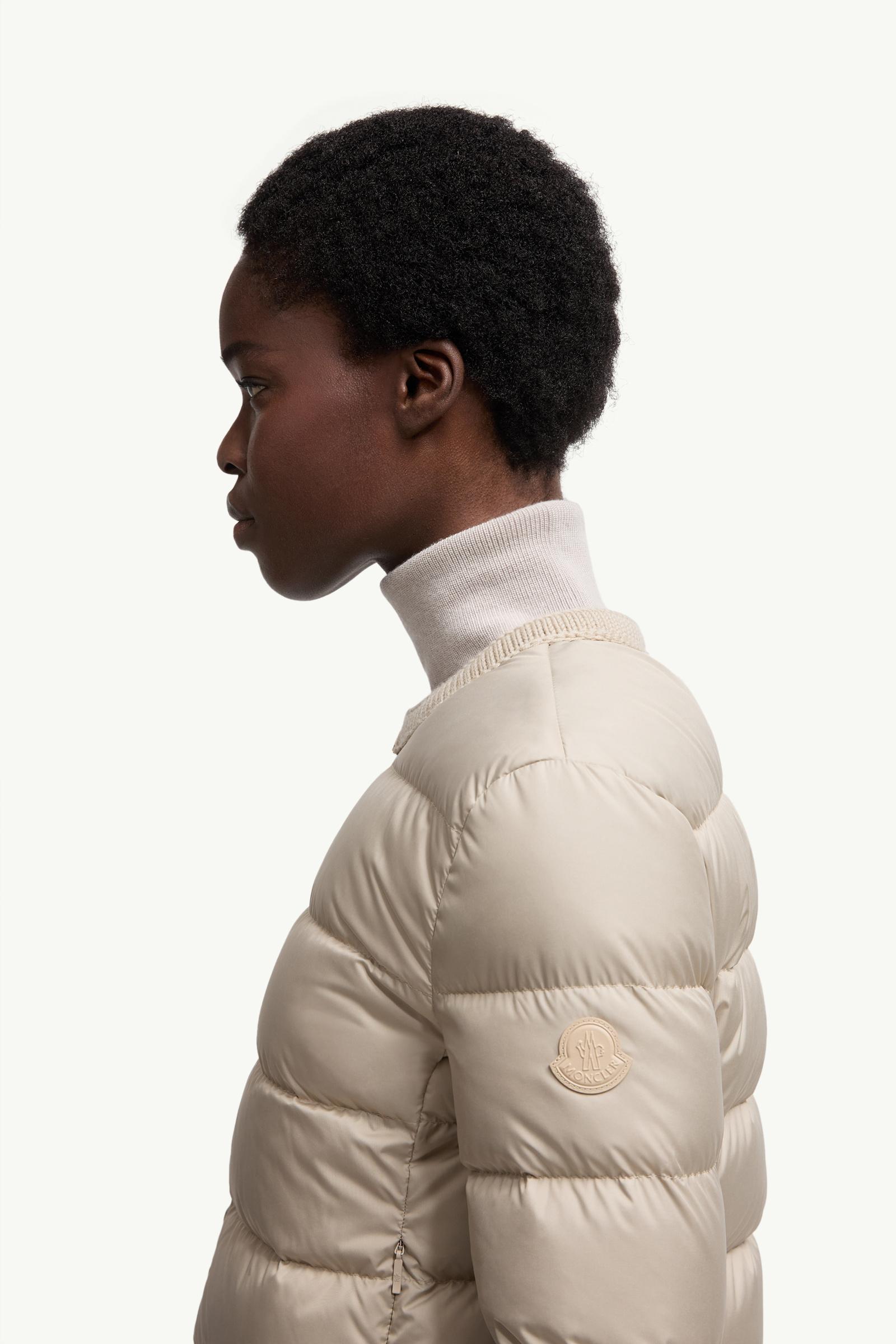 Beige Mauvezin Wool-Trimmed Short Down Jacket - Short Down Jackets