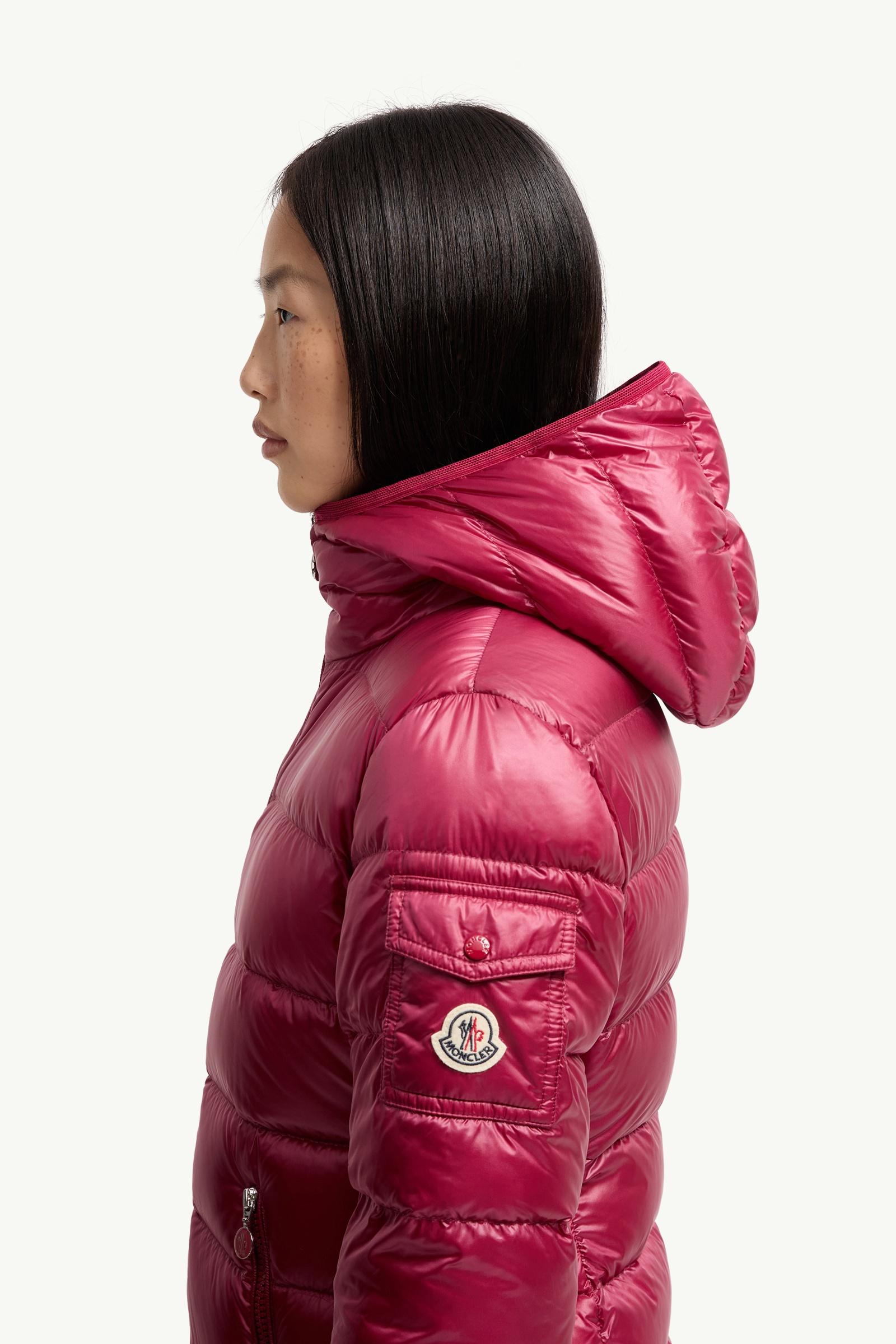 Cherry Pink Glesse Hooded Short Down Jacket - Short Down Jackets