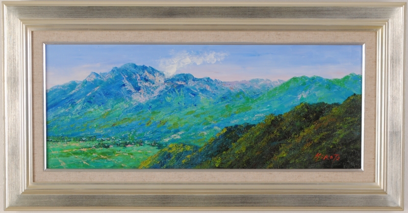 油絵の絵画で西村拡人が描いた熊本の風景画の油絵「阿蘇」をご購入