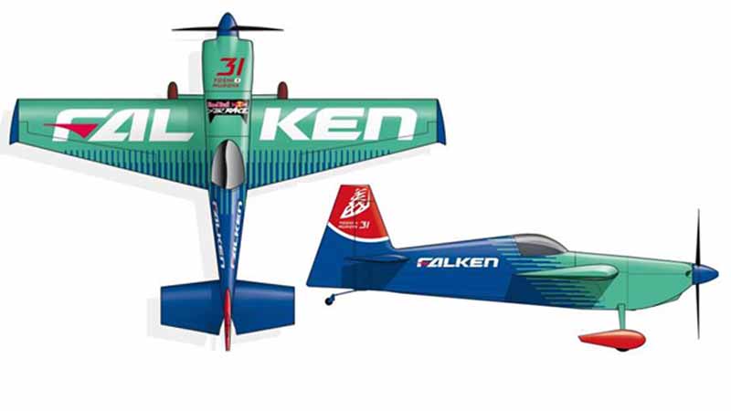 エアレース世界選手権参戦の室屋義秀選手、チーム機体がFALKENカラーへ