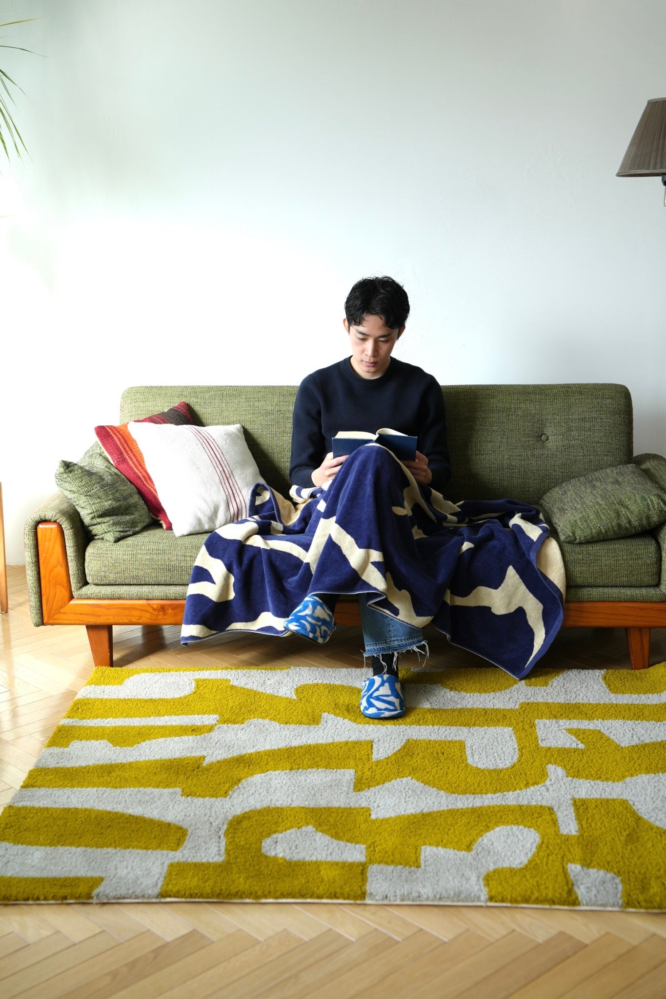 TOWEL BLANKET : Thunder in the dark / blue – MYTONE