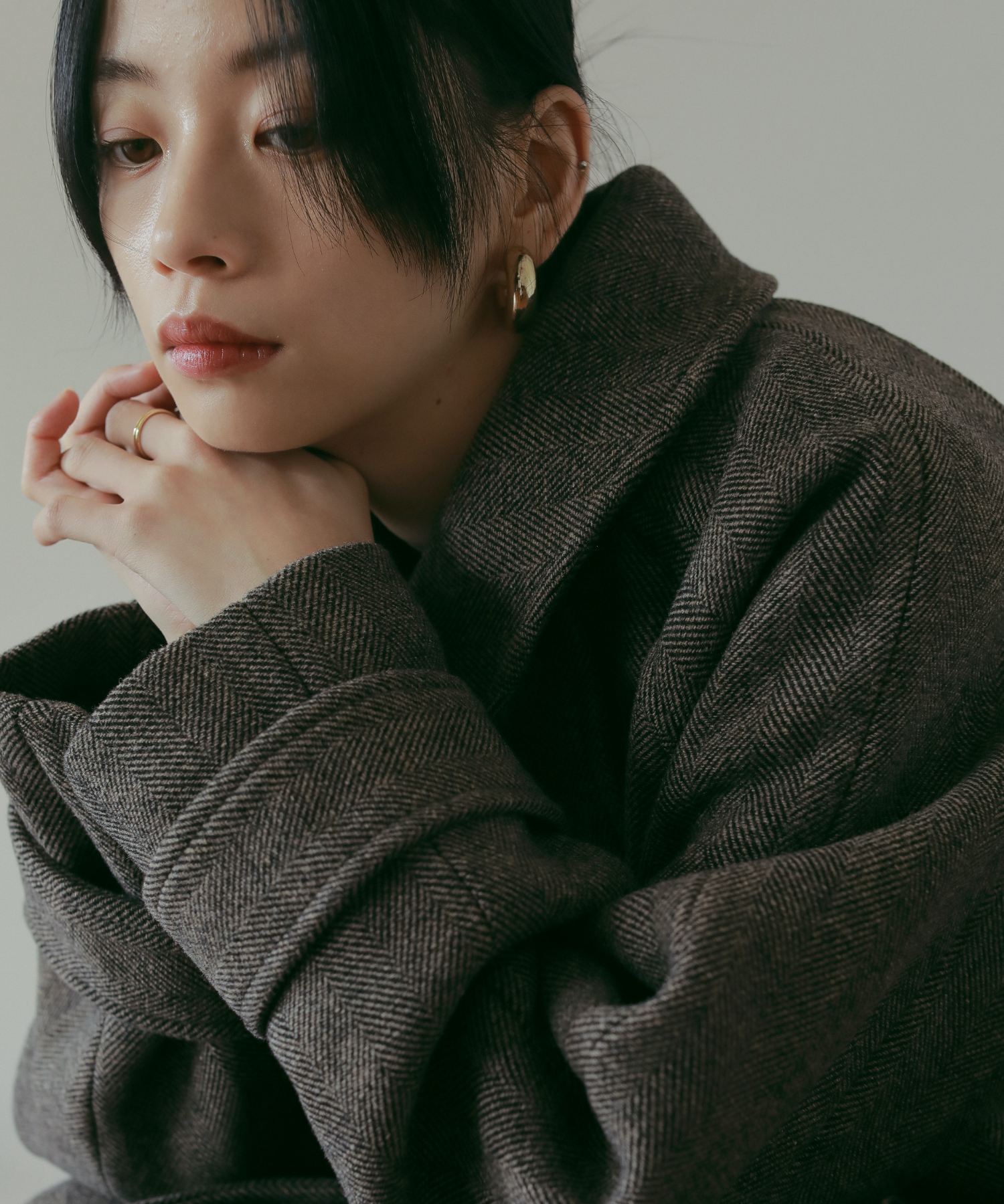 ヘリンボーンロングコート – N WITH.