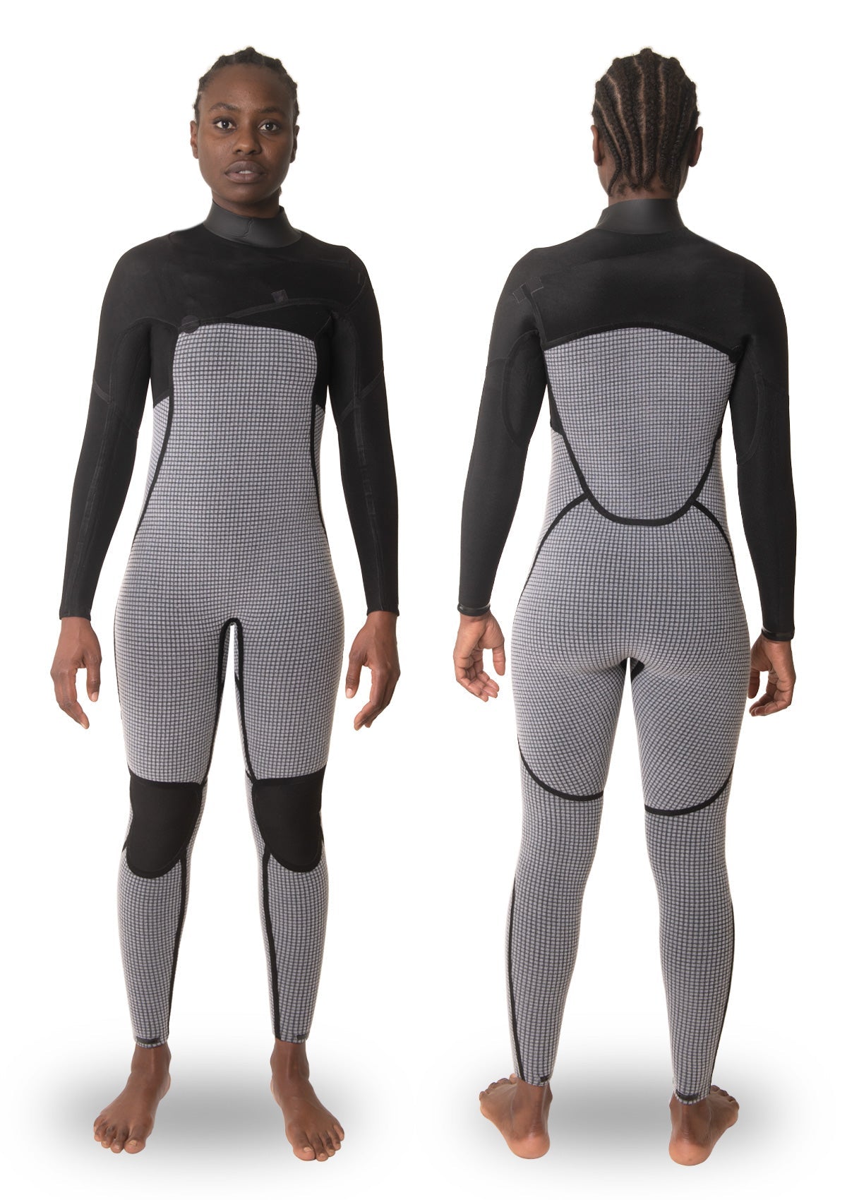 Womens 3/2mm Liquid Sealed Thermal Chest Zip Wetsuit | needessentials