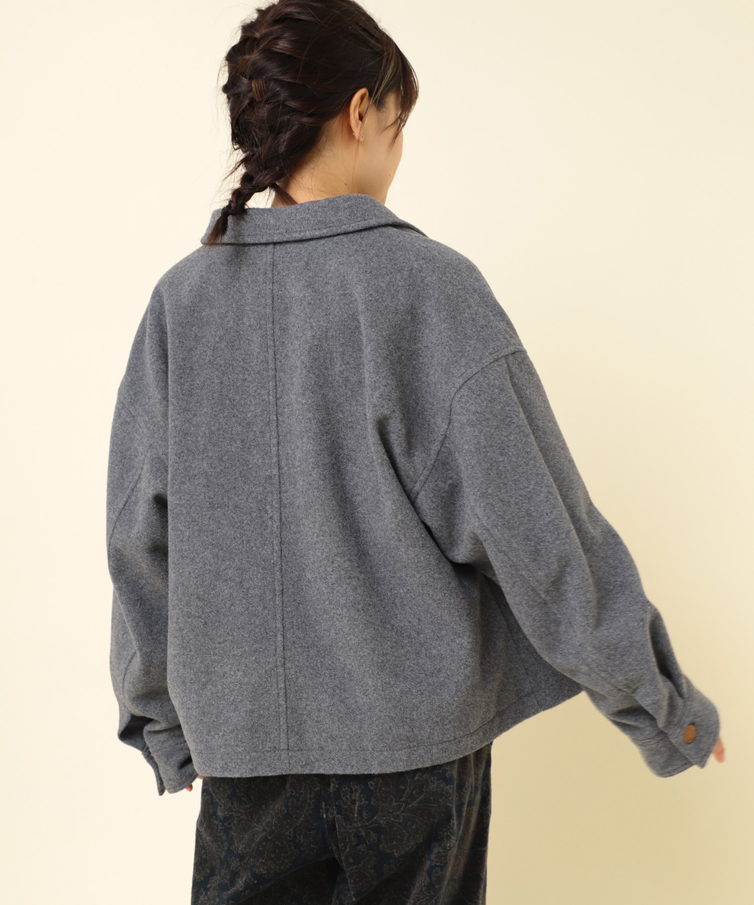 J2118 ウールジップアップブルゾン(M ダークネイビー): アウター - RNA