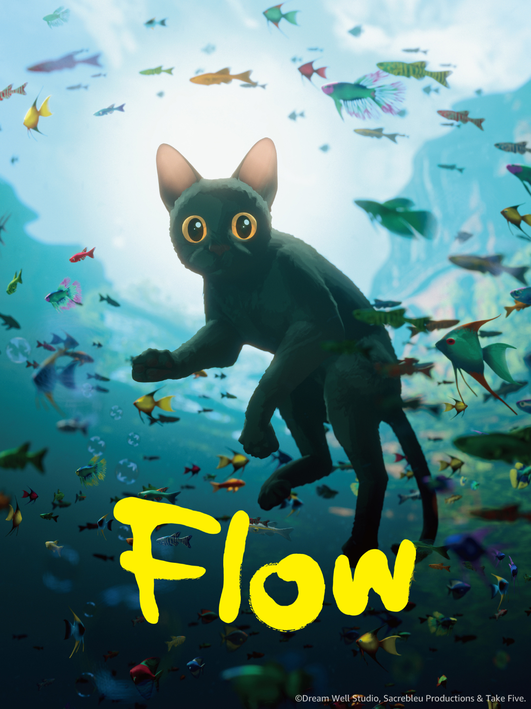 アニメ映画『Flow』がアマプラで独占配信開始。大洪水に見舞われた世界