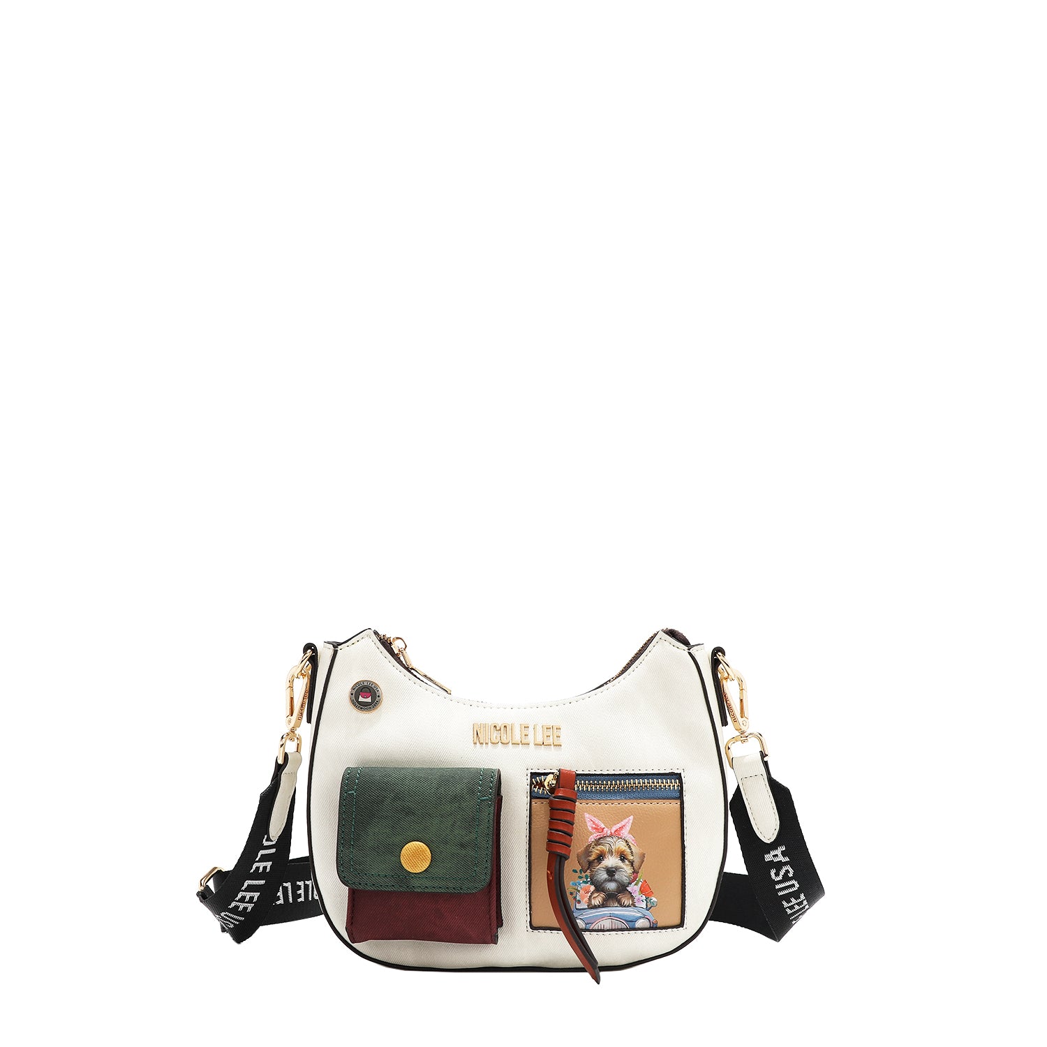 Colorblock Small Shoulder Bag, Bowl Crescent Shaped Handbag with
