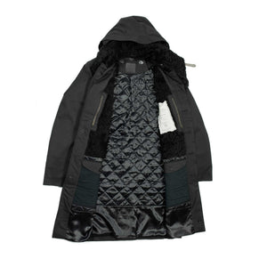 Norwegian Rain Mixed black Moscow raincoat with black shearling