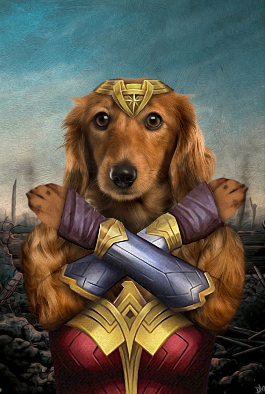 The Wonder Paw Custom Pet Portrait Poster – Noble Pawtrait