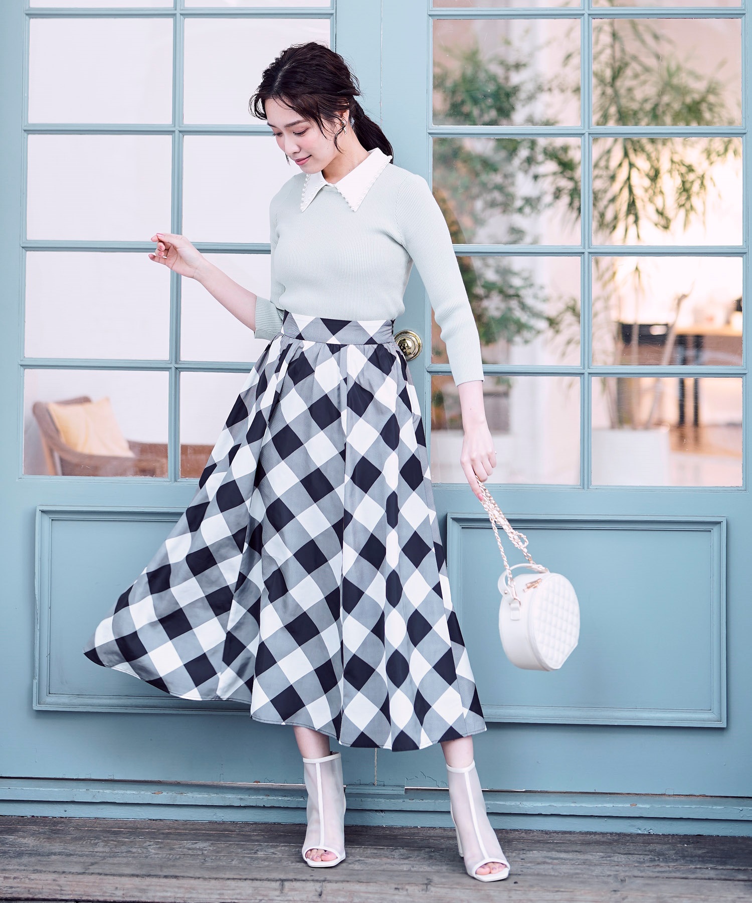 タフタチェックフレアスカート | フレアスカート | NOELA OFFICIAL WEB