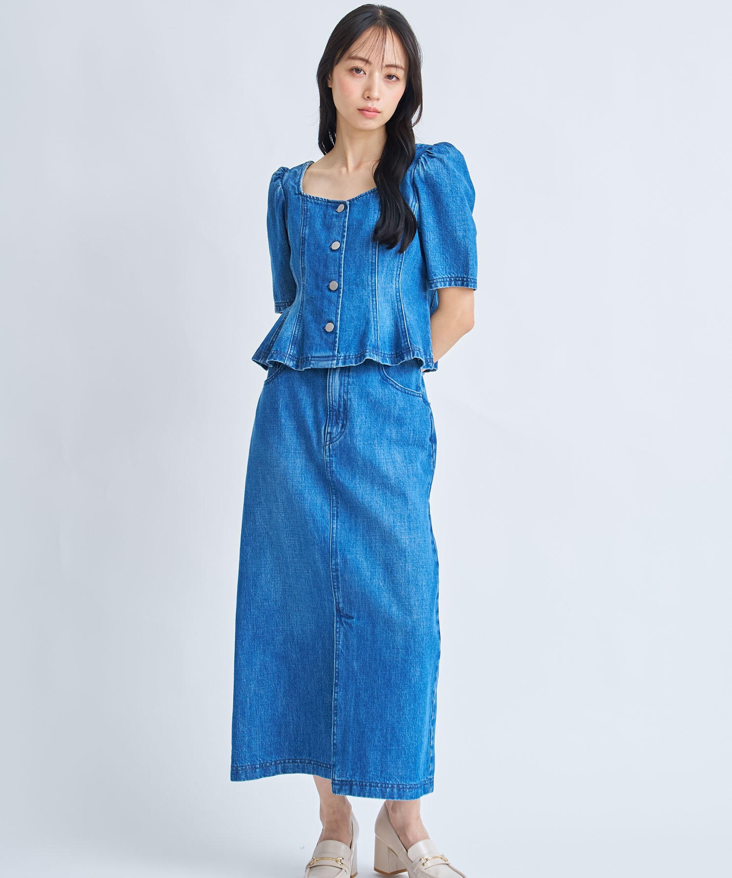 予約】デニムペンシルスカート | タイトスカート | NOELA OFFICIAL WEB