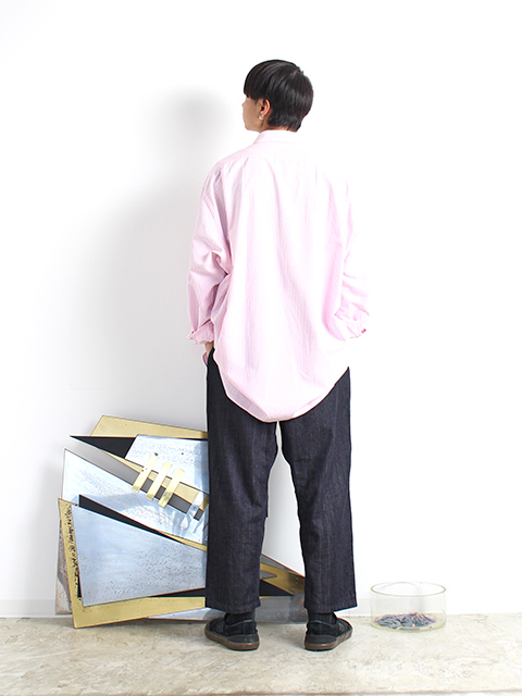 USED】RALPH LAUREN WIDE COLLAR SHIRT 'REGENT CLASSIC FIT' GUSSET